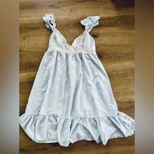 Vintage Light Blue Women's Jacaranda boho Nightgown